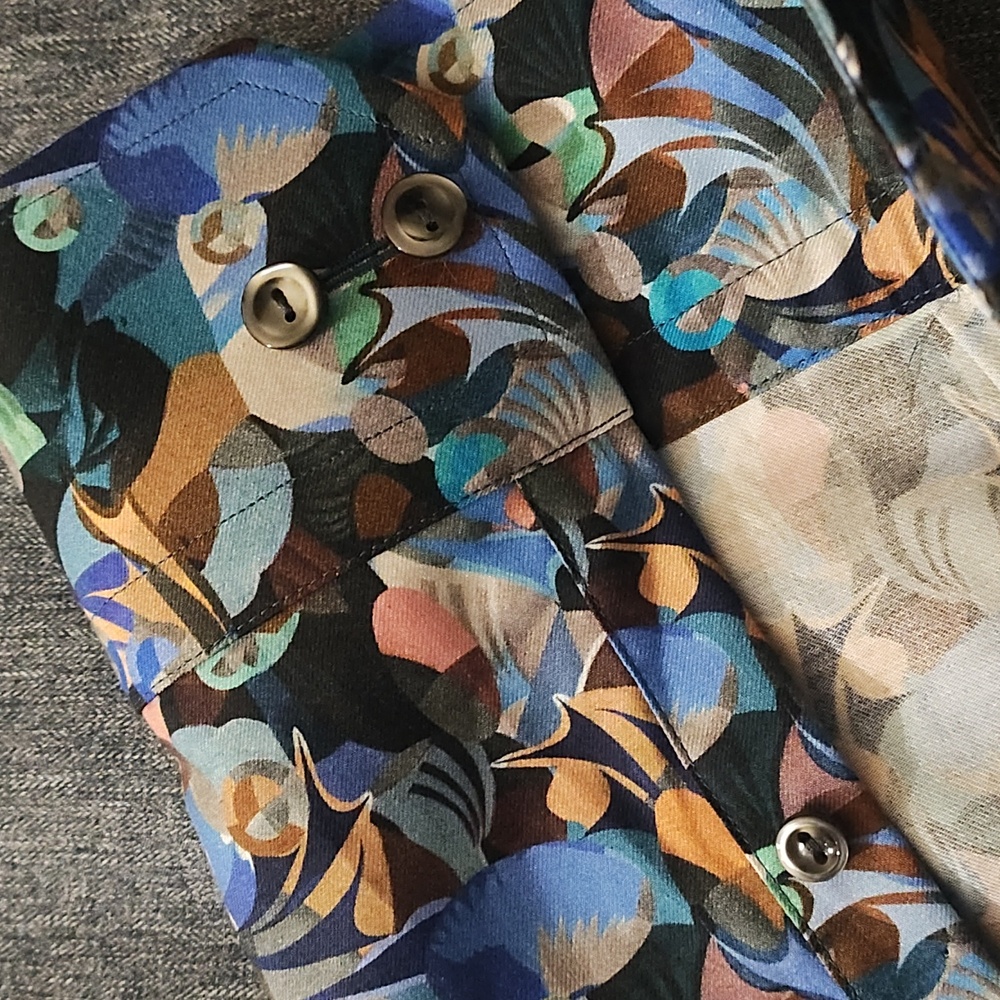 NWOT ETON Multicolor Floral Shirt - Picture 5 of 9